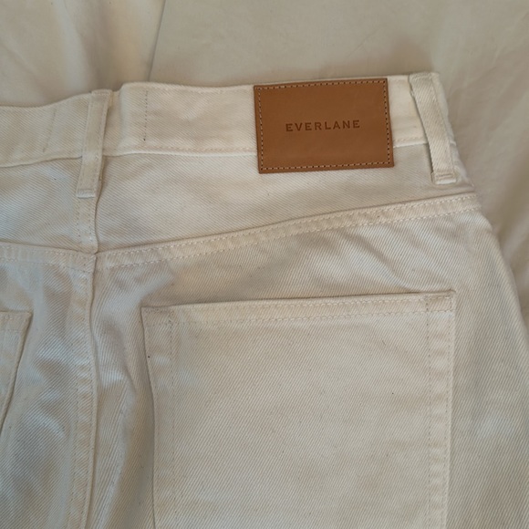 Everlane White High Rise Cheeky Straight Jean - Picture 4 of 5